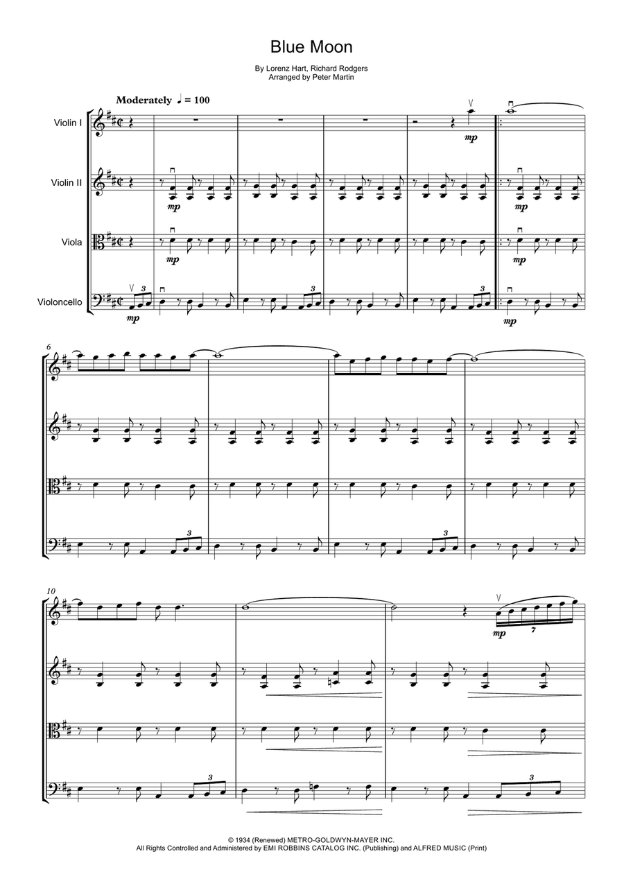 Blue Moon String Quartet scores gallery preview page 5