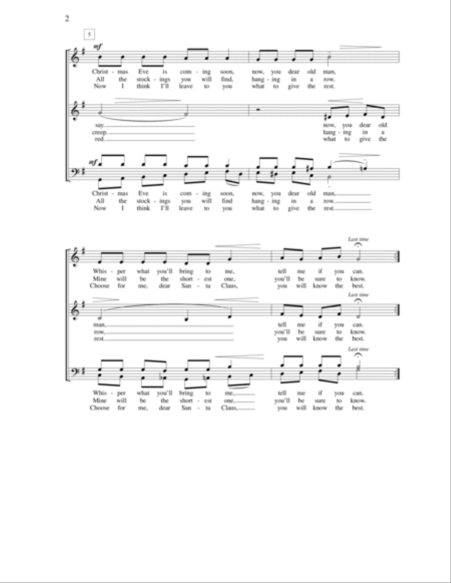 Jolly Old St. Nicholas 4-Part scores gallery preview page 2
