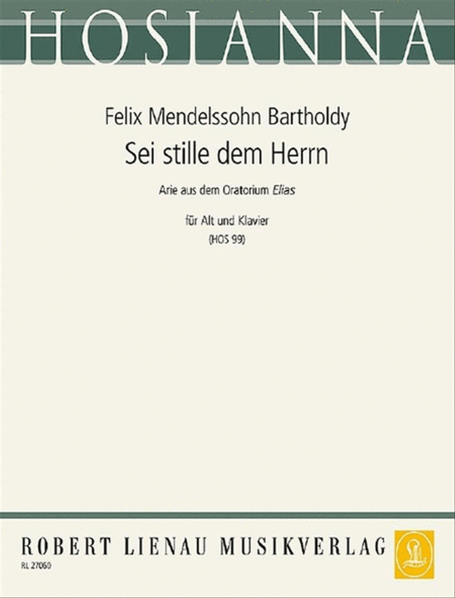 Sei stille dem Herrn (Elias)