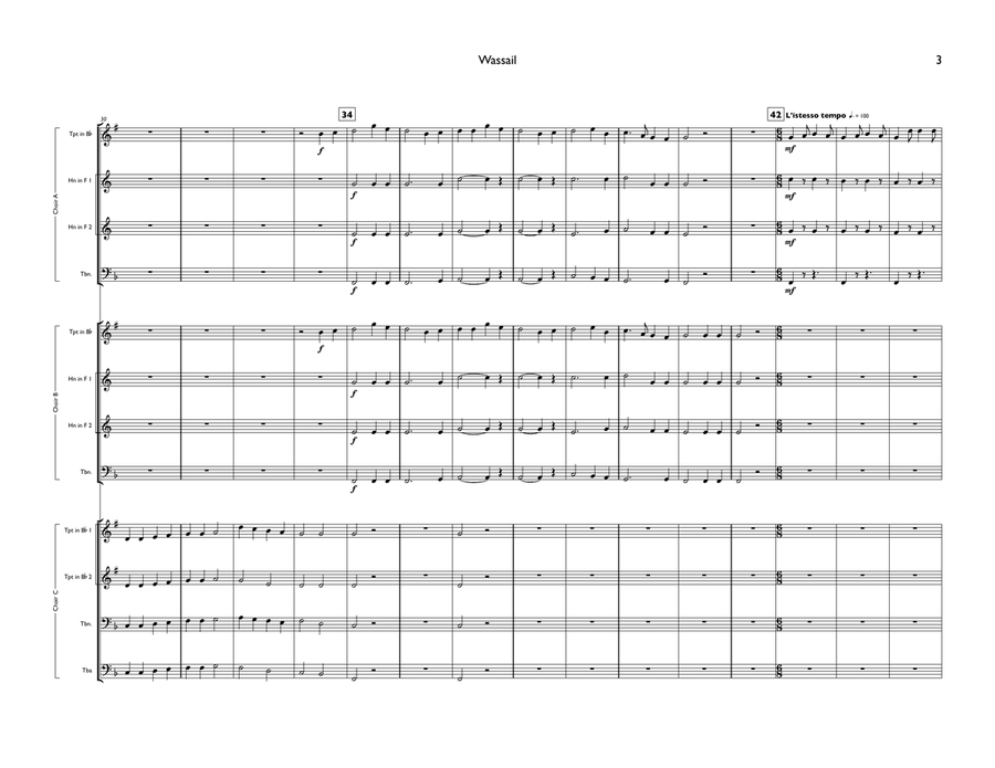 Wassail Brass Ensemble scores gallery preview page 3