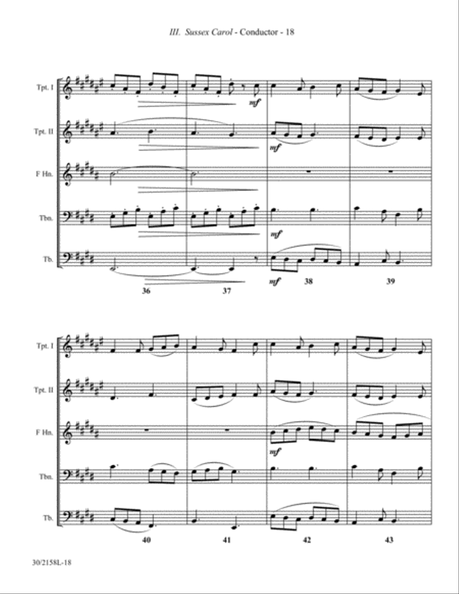 Christmas Suite for Brass Quintet Brass Quintet scores gallery preview page 17