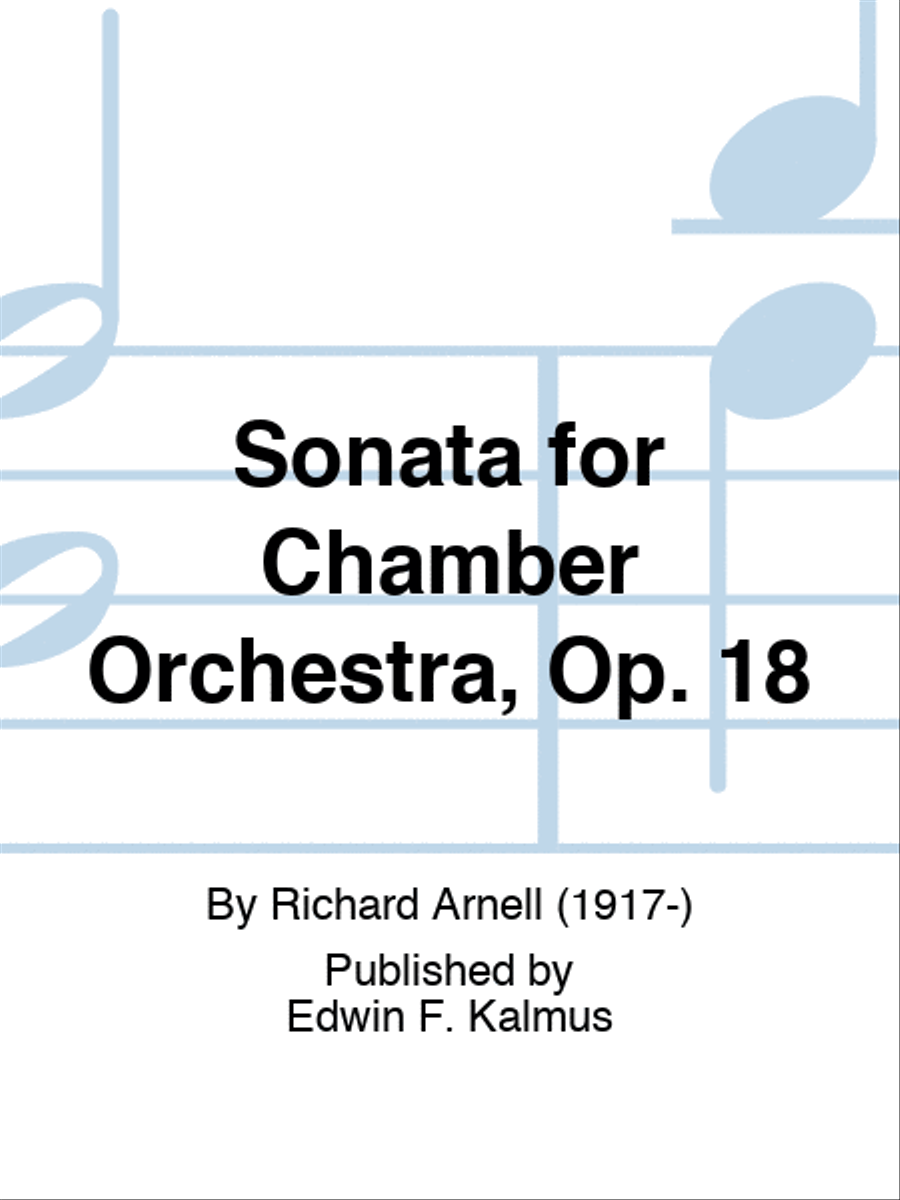 Sonata for Chamber Orchestra, Op. 18 Chamber Orchestra scores gallery preview page 1
