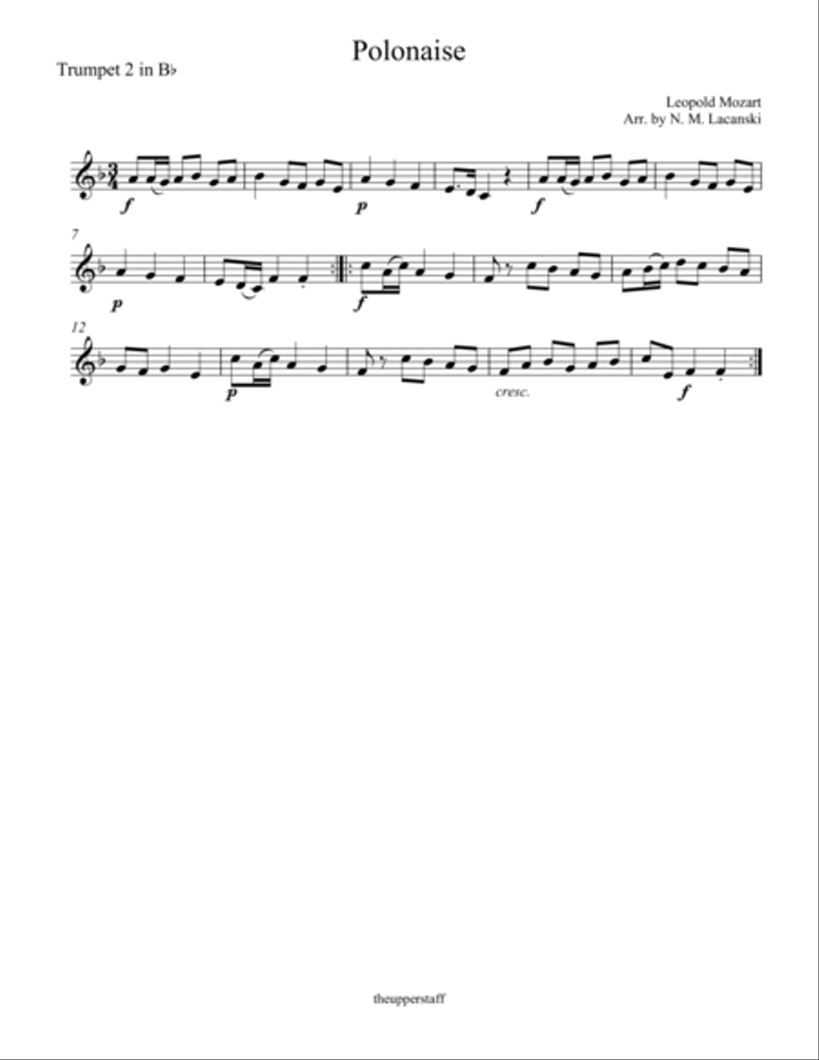 Polonaise Polonaise Trumpet Solo scores gallery preview page 2