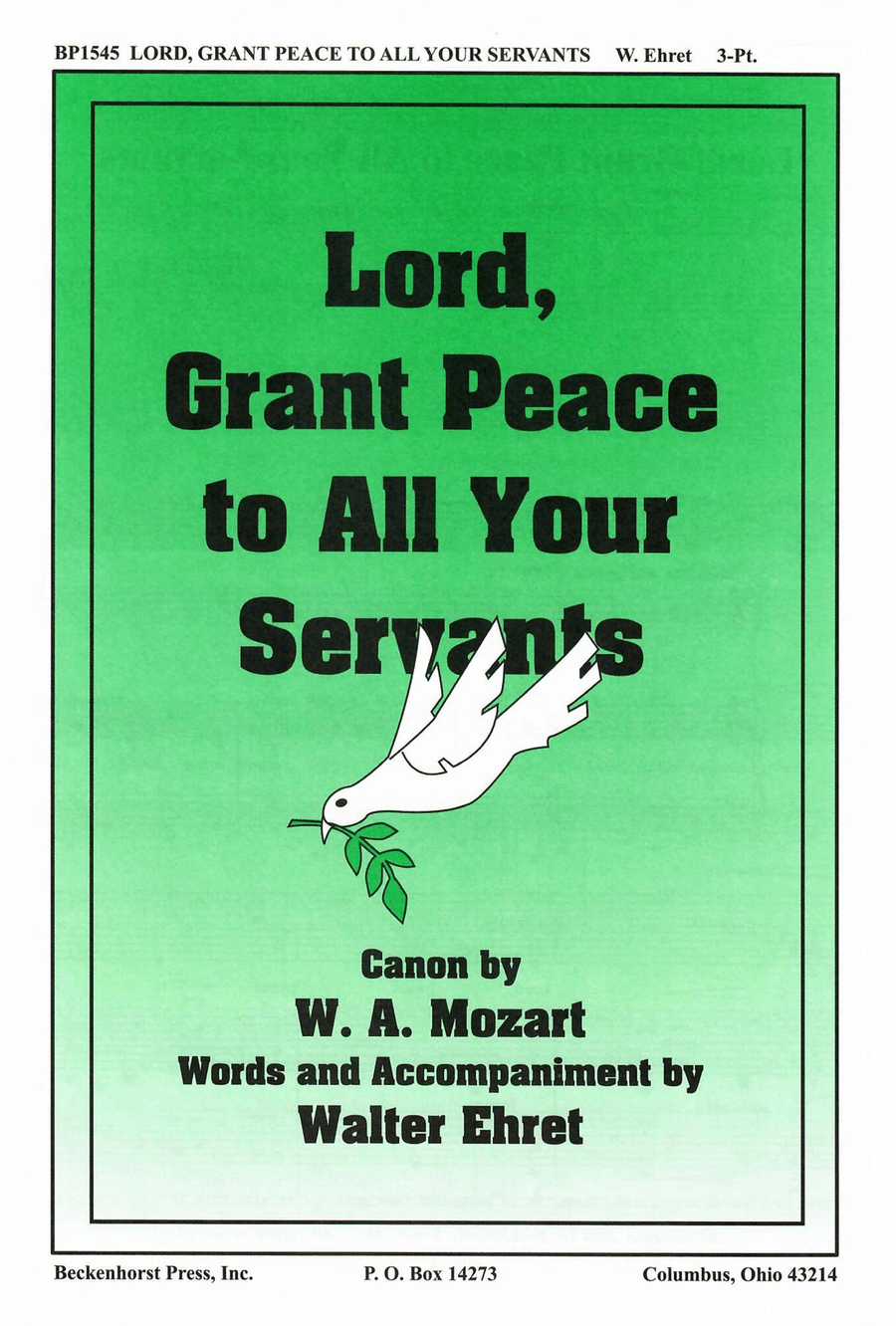 Lord, Grant Peace to All Your Servants 3-Part scores gallery preview page 1