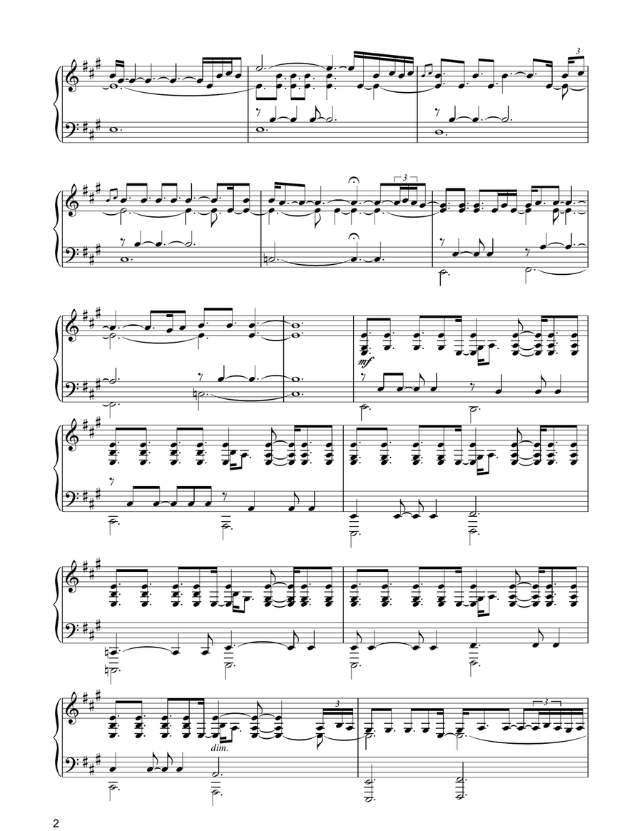 Rose Piano Solo scores gallery preview page 2