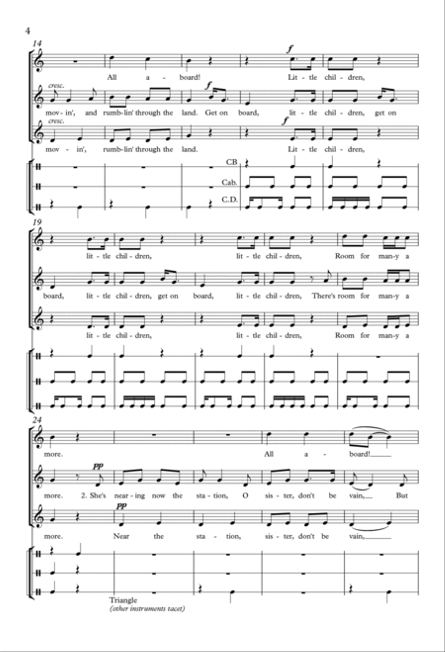Gospel Train SSA scores gallery preview page 3