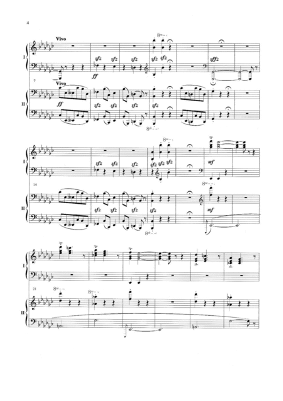 Pictures at an Exhibition Piano Duet scores gallery preview page 4