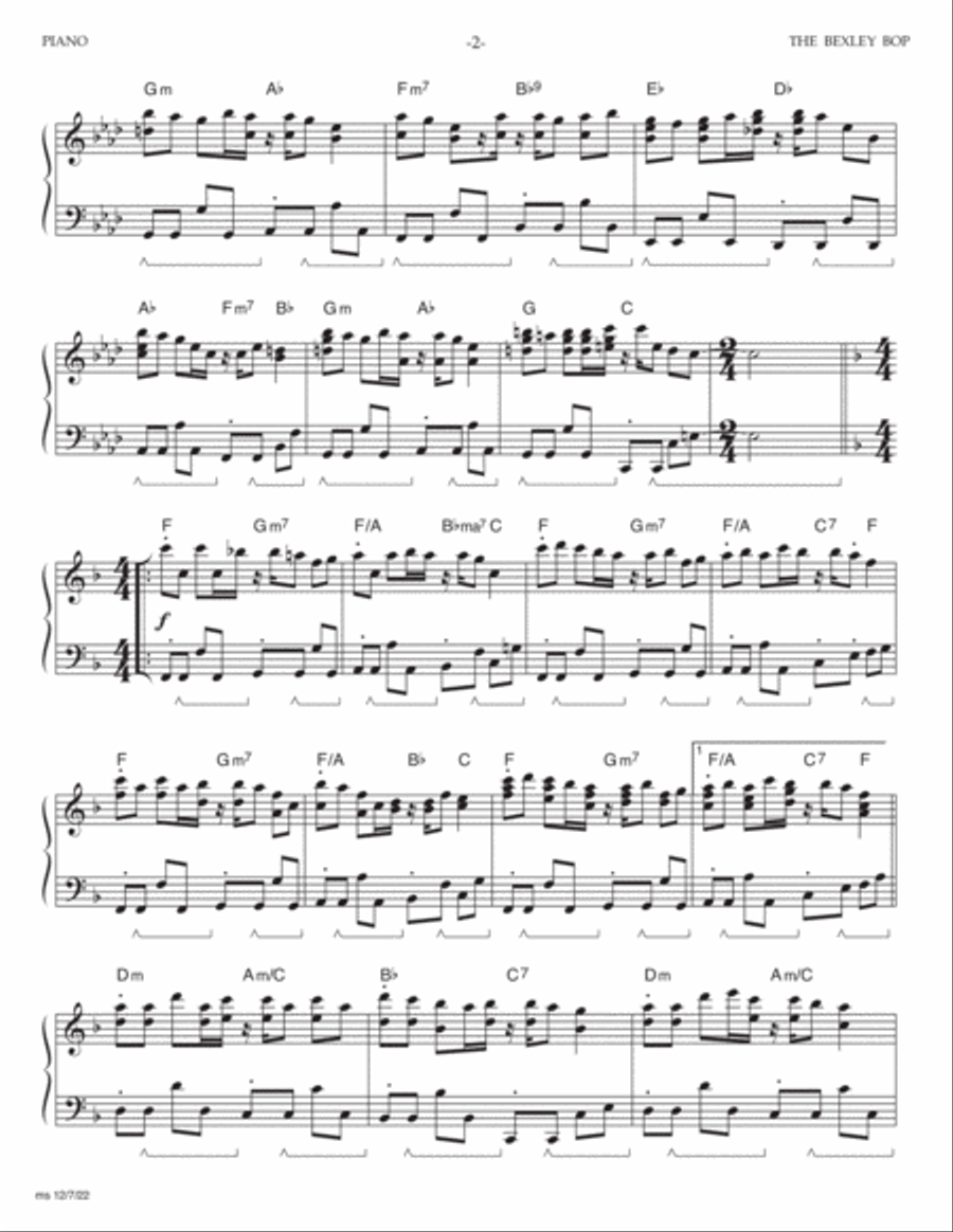 Bexley Bop Piano scores gallery preview page 2
