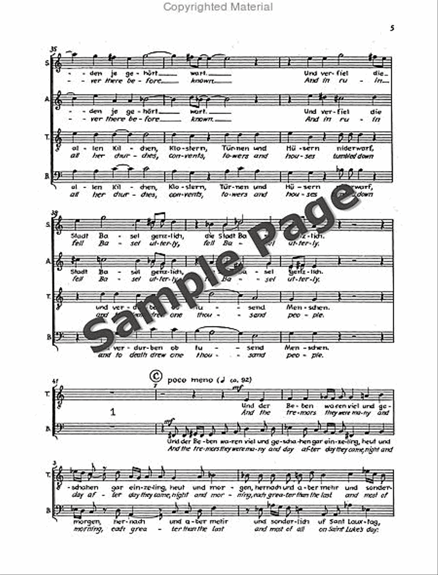 Der Tod Zu Basel Vocal Score 4-Part scores gallery preview page 8