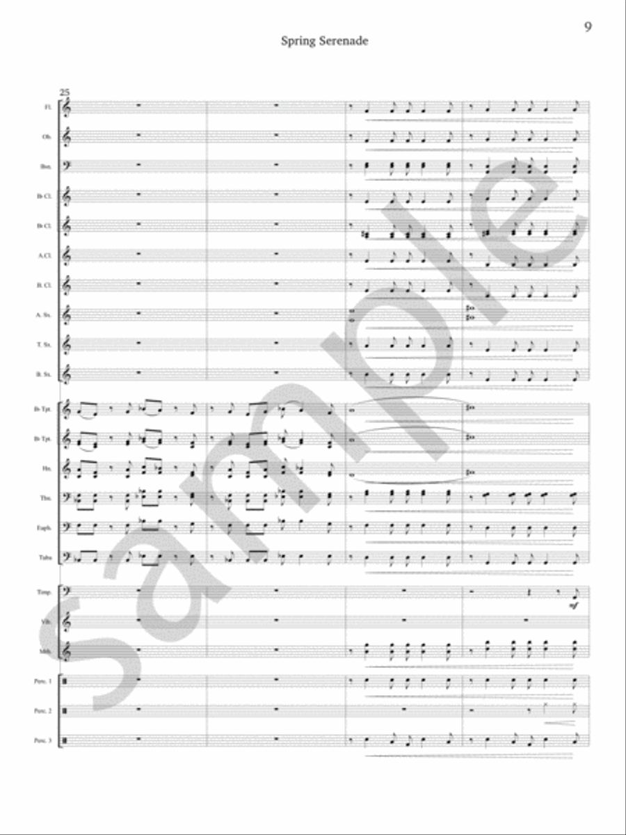 Spring Serenade Concert Band scores gallery preview page 10