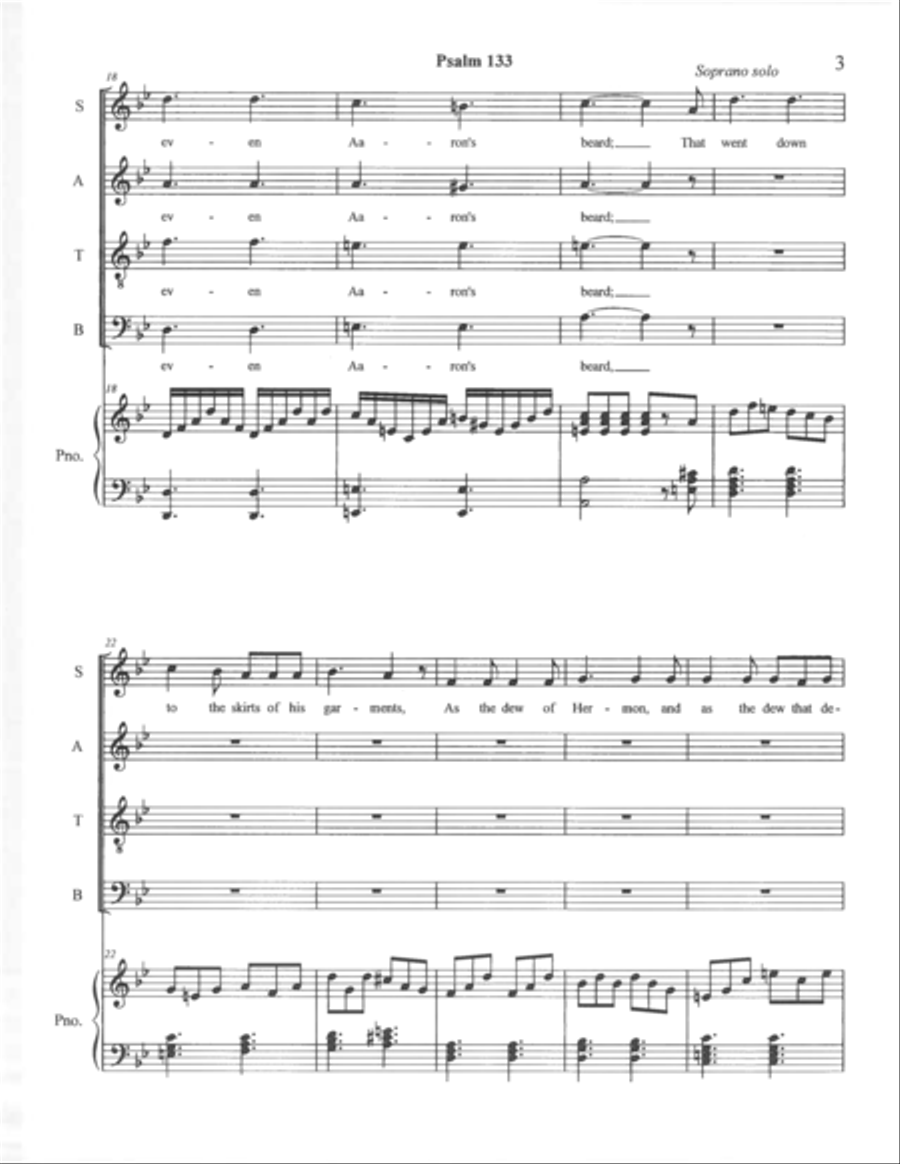 Psalm 133 Psalm 133 Choir scores gallery preview page 3
