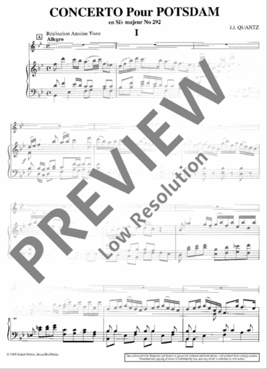 Concerto Bb major No. 292 Flute scores gallery preview page 3