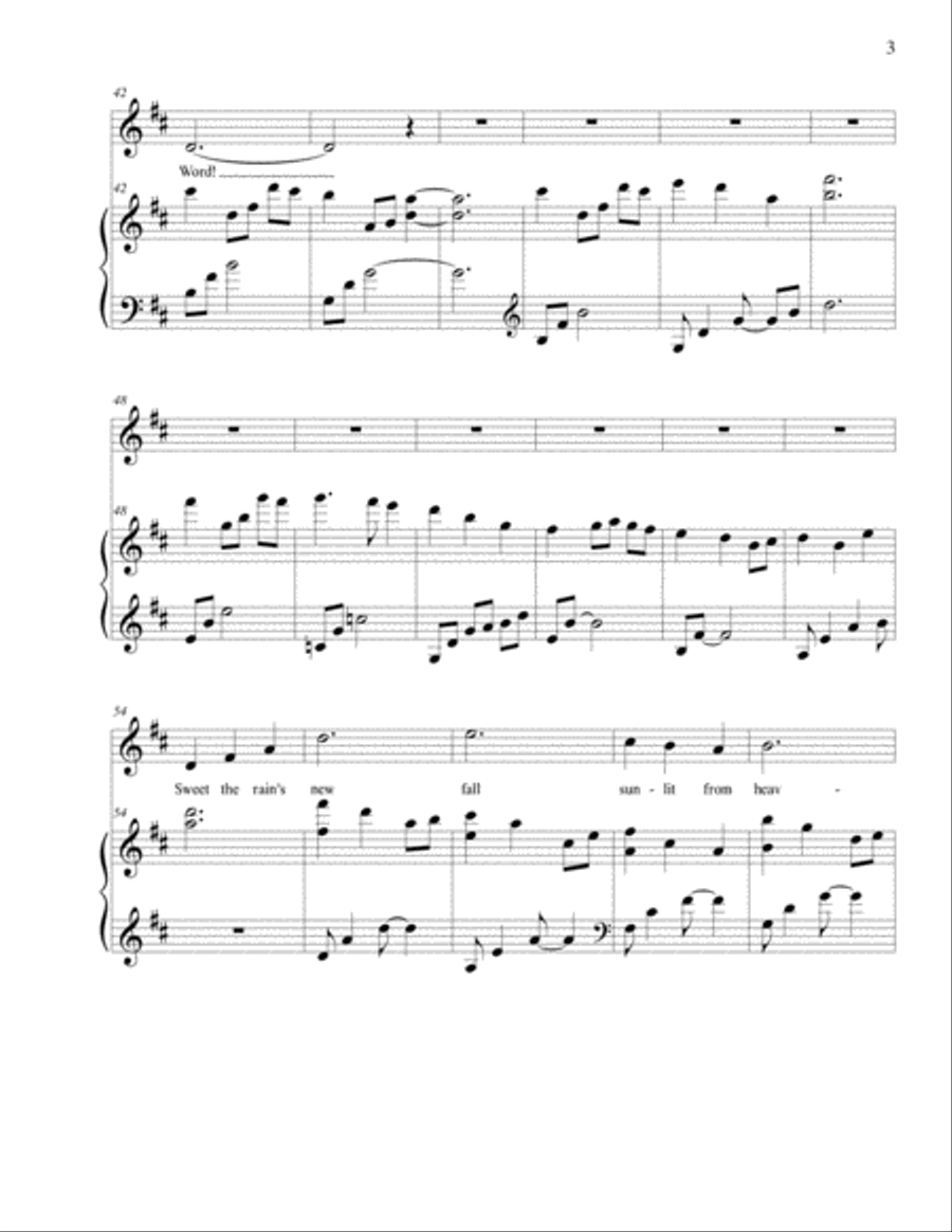 Morning Has Broken (BUNESSAN), High Voice, arr. Brenda Portman High Voice scores gallery preview page 3