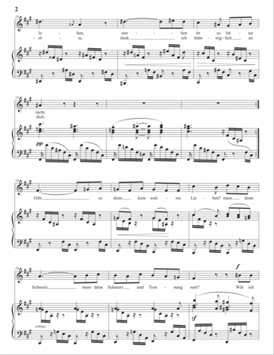 BRAHMS: Muss es eine Trennung geben, Op. 33 no. 12 (transposed to F-sharp minor) Voice scores gallery preview page 3