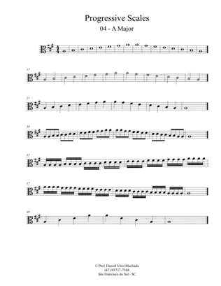 Progressive Scales - Viola - A Major