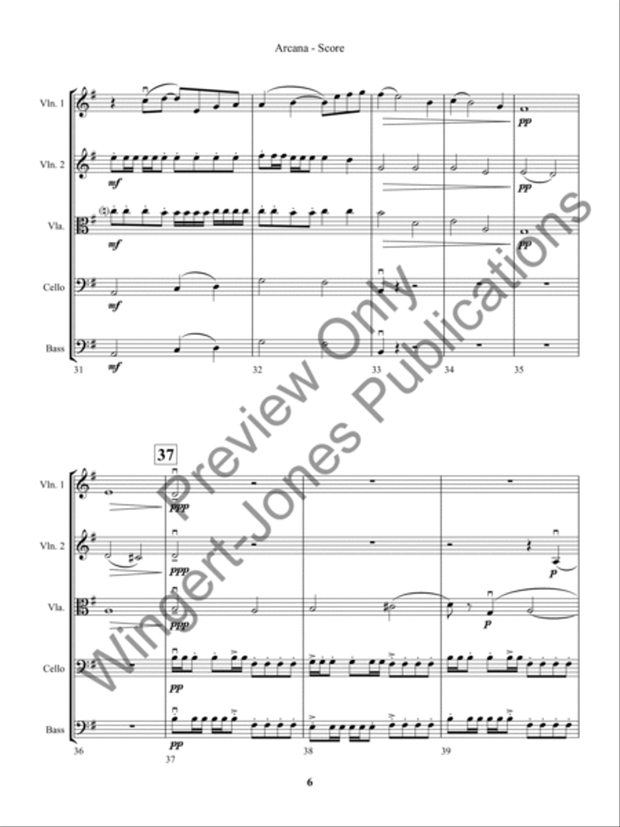 Arcana (Score) Arcana (Score) String Orchestra scores gallery preview page 9