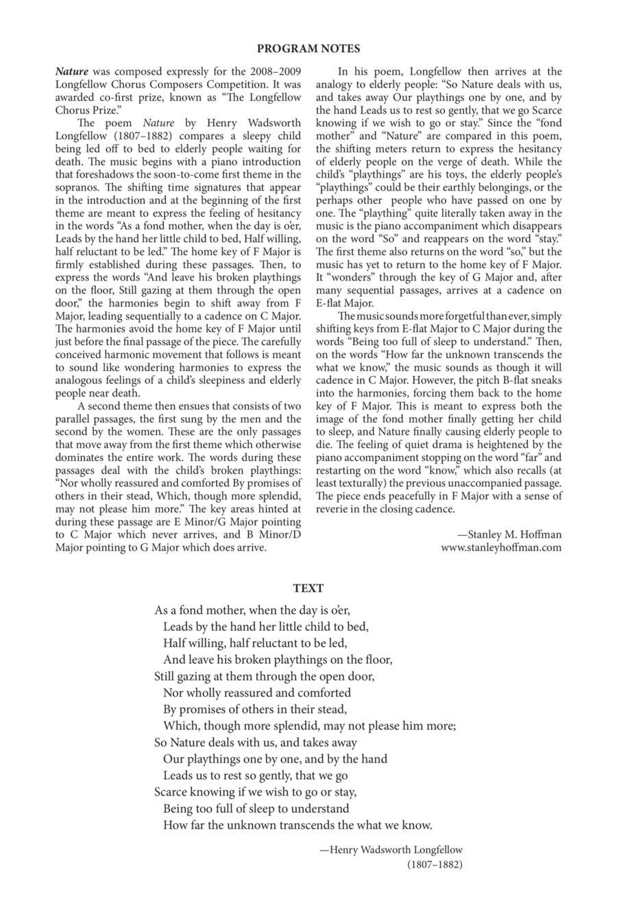 Nature Nature 4-Part scores gallery preview page 1