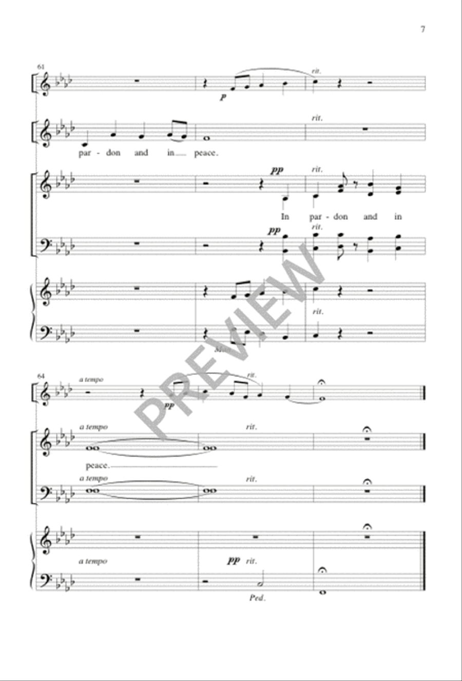 Our Father, We Have Wandered 4-Part scores gallery preview page 7