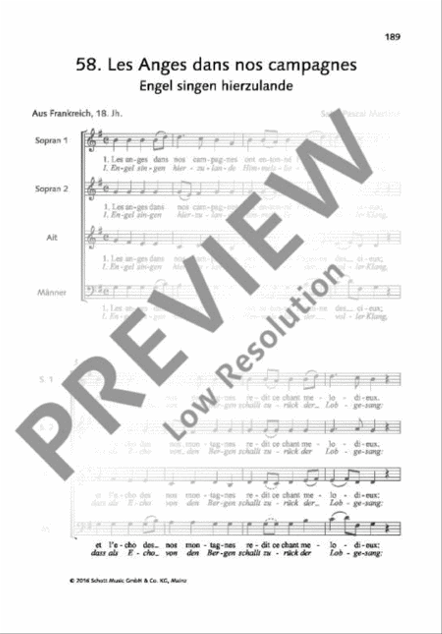 Les Anges dans nos campagnes Mixed Choir scores gallery preview page 2