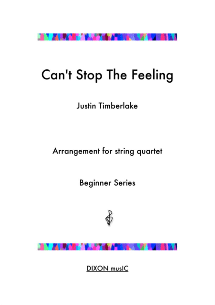 Can't Stop The Feeling from TROLLS String Quartet scores gallery preview page 1