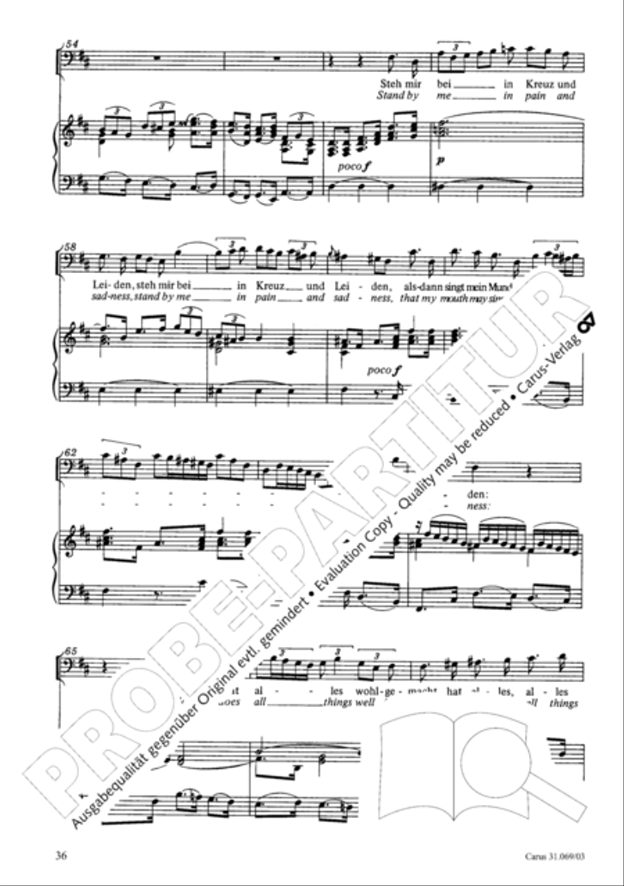 Praise the Lord, O my spirit (Lobe den Herrn, o meine Seele) 4-Part scores gallery preview page 36