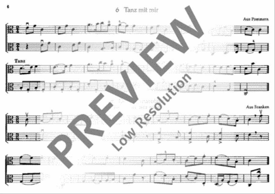 Tanzbüchlein für zwei Bratschen Viola scores gallery preview page 6