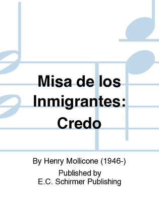 Book cover for Misa de los Inmigrantes: Credo