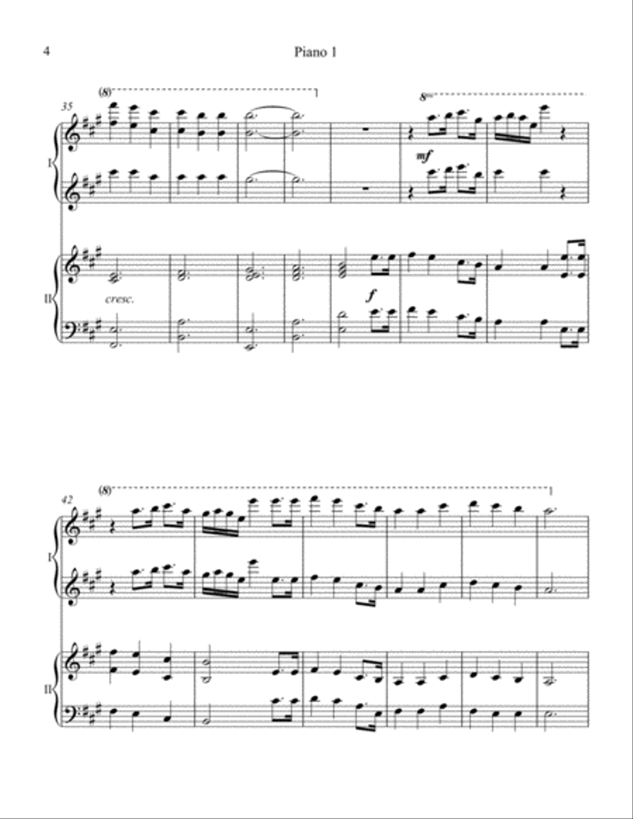 Revive Us Again Piano Duet scores gallery preview page 4