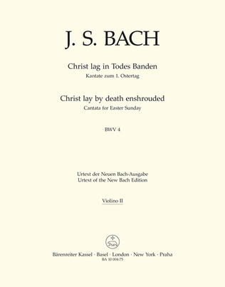 Book cover for Christ lay by death enshrouded, BWV 4