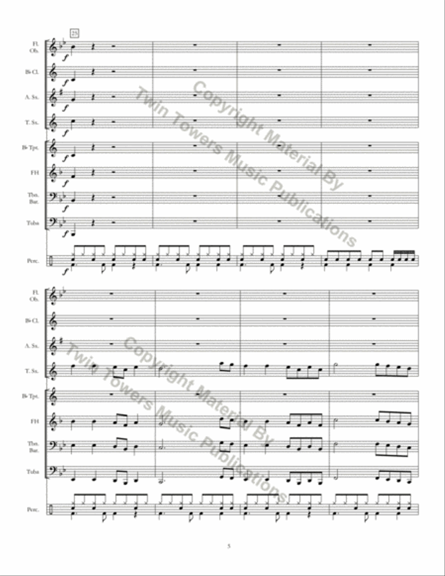 42nd Street Rocks Concert Band scores gallery preview page 6
