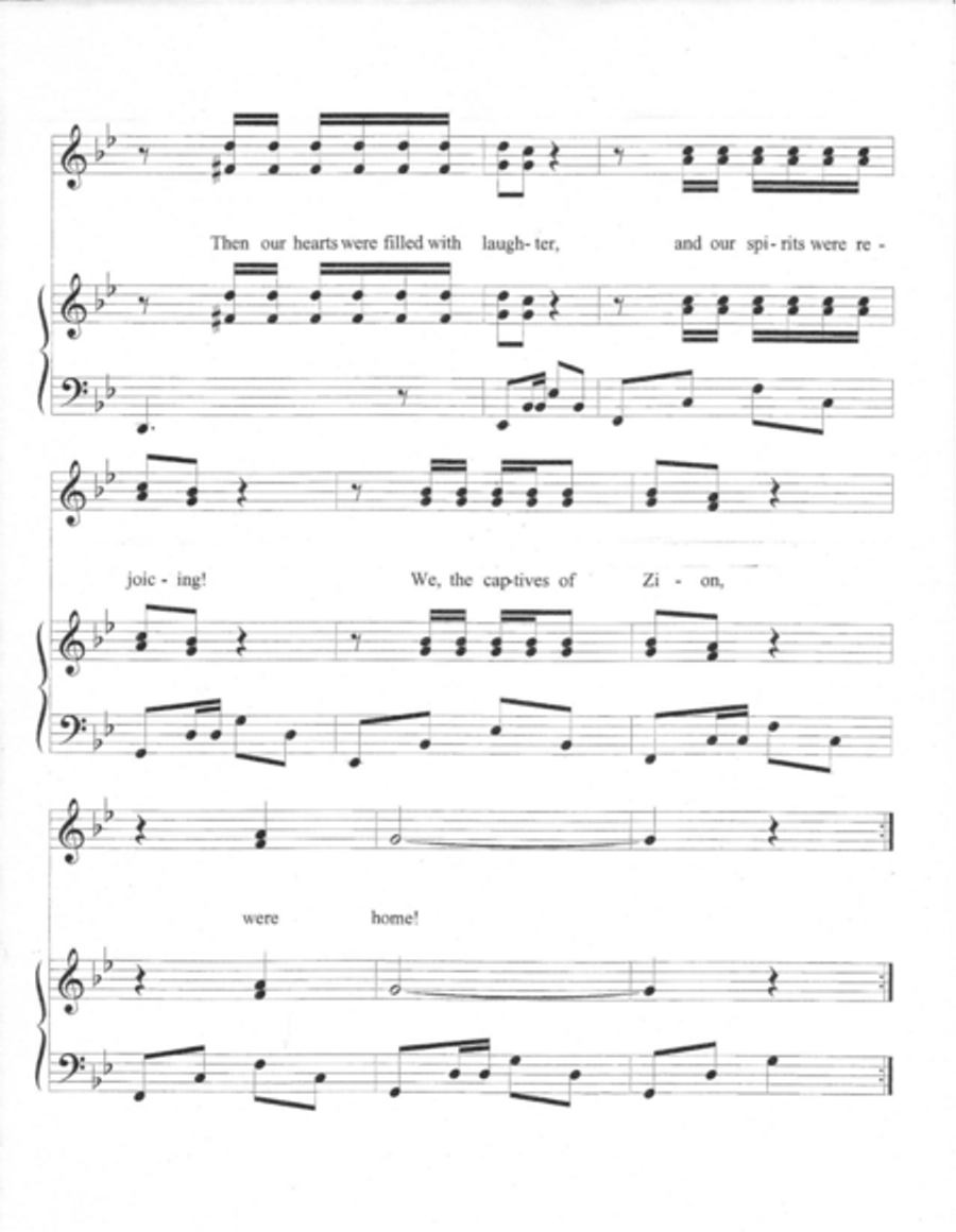 When the Lord brought back Captives (Psalm 126) SA scores gallery preview page 1
