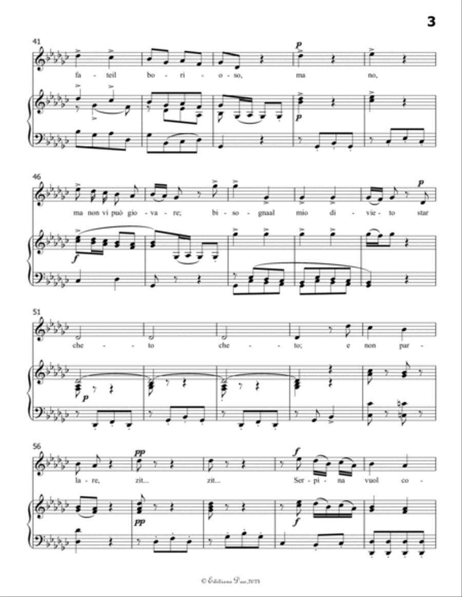 Stizzoso,mio stizzoso,by Pergolesi,in G flat Major Voice scores gallery preview page 5