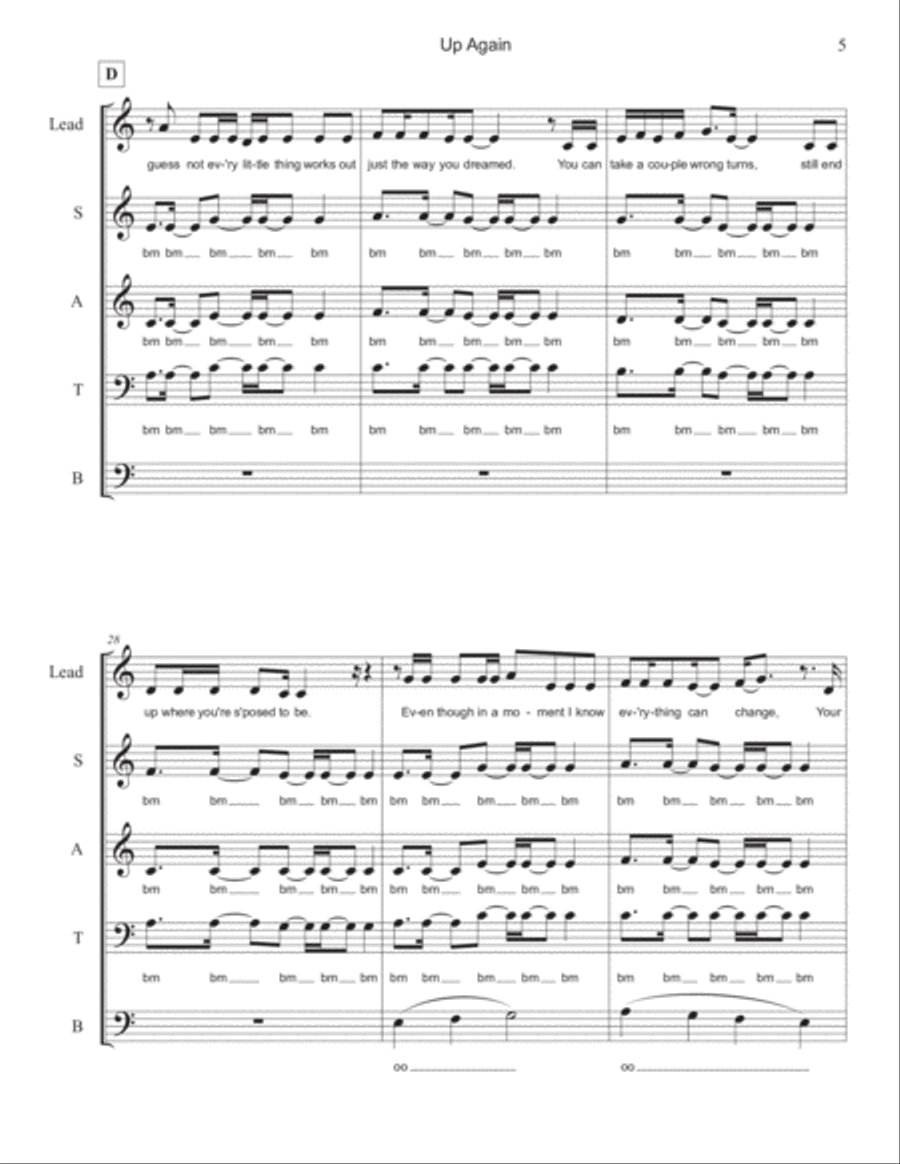 Up Again 4-Part scores gallery preview page 5