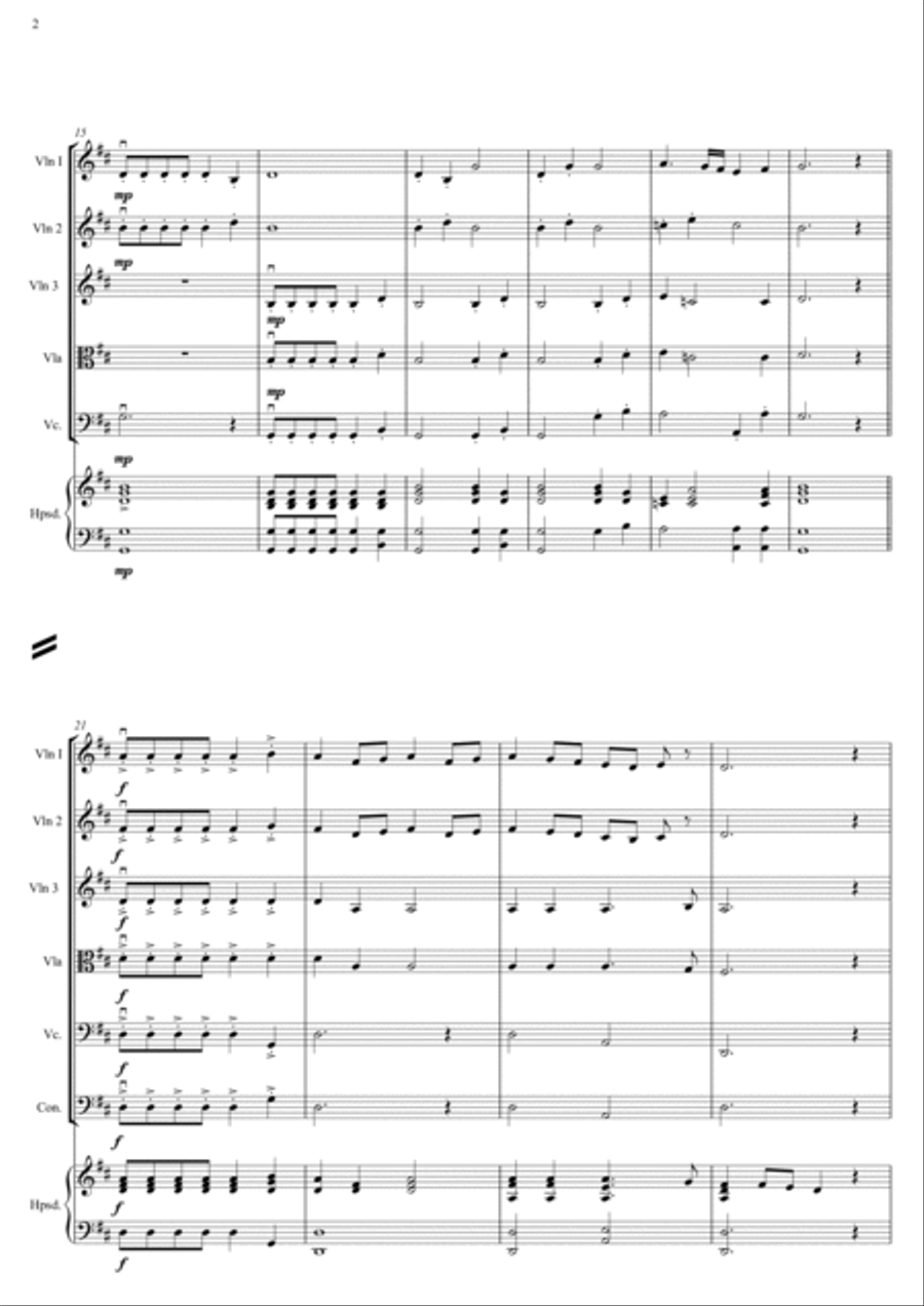 Farina's Capriccio Stravagante of 1626 (arranged for Junior Strings) Large Ensemble scores gallery preview page 3