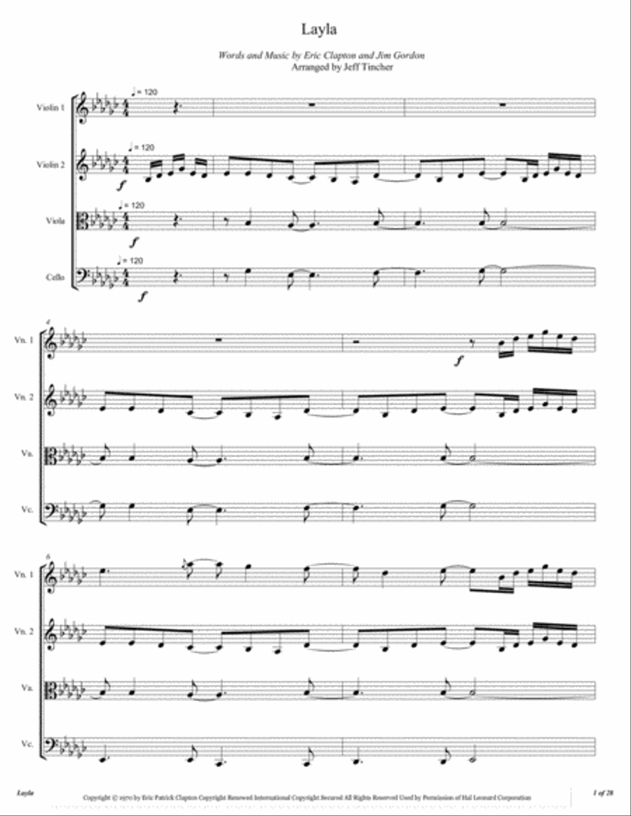 Layla String Quartet scores gallery preview page 2