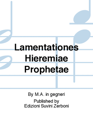 Lamentationes Hieremiae Prophetae