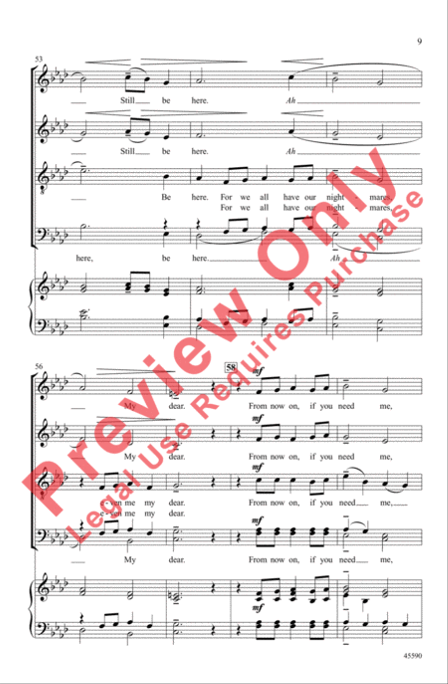 Light in the Hallway 4-Part scores gallery preview page 9