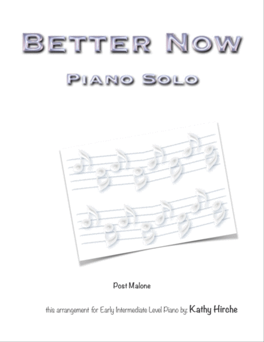 Better Now Piano Solo scores gallery preview page 1
