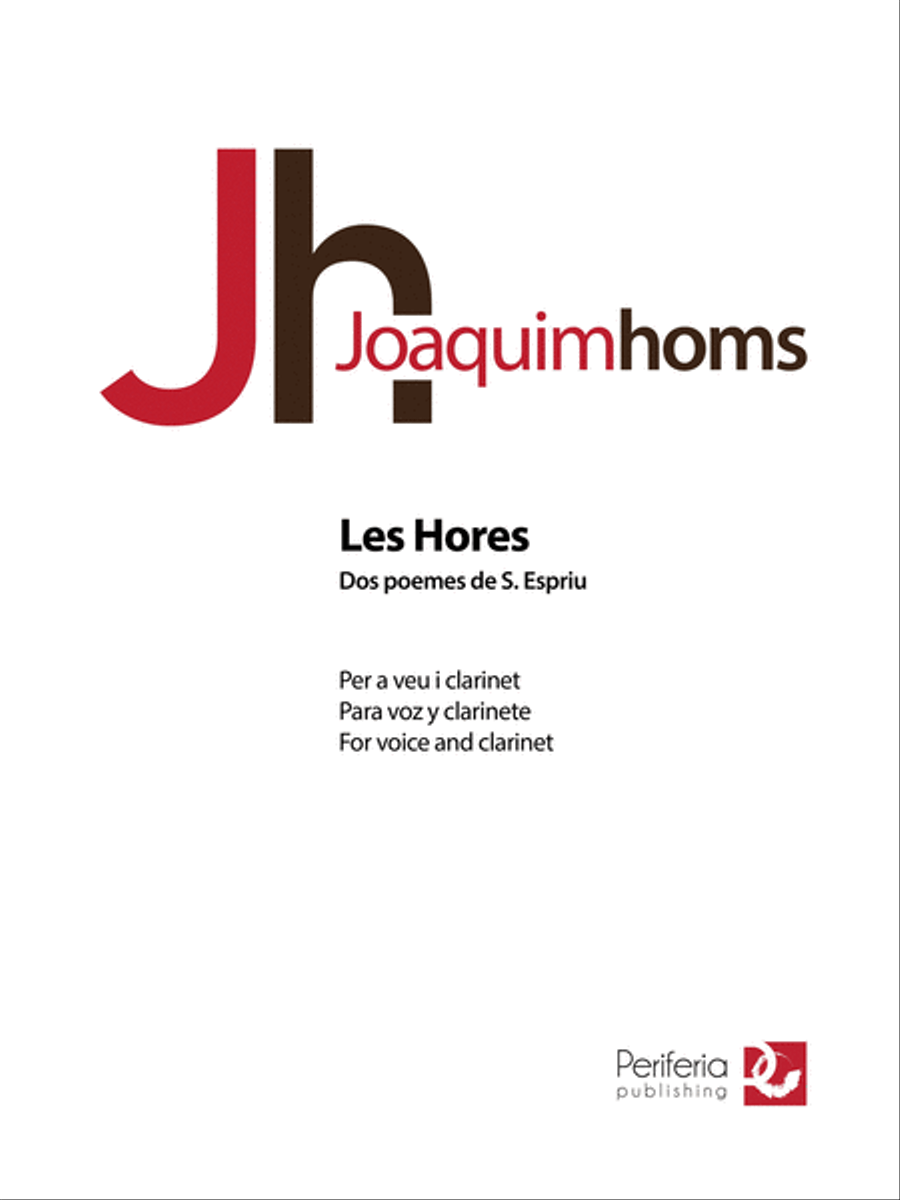 Les Hores: Dos poemes de S. Espriu for Voice and Clarinet Voice scores gallery preview page 1