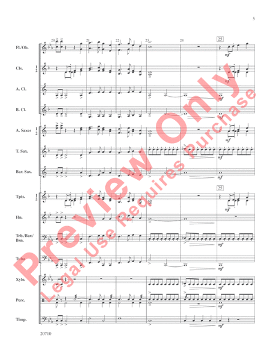 In Darkest Night Concert Band scores gallery preview page 6