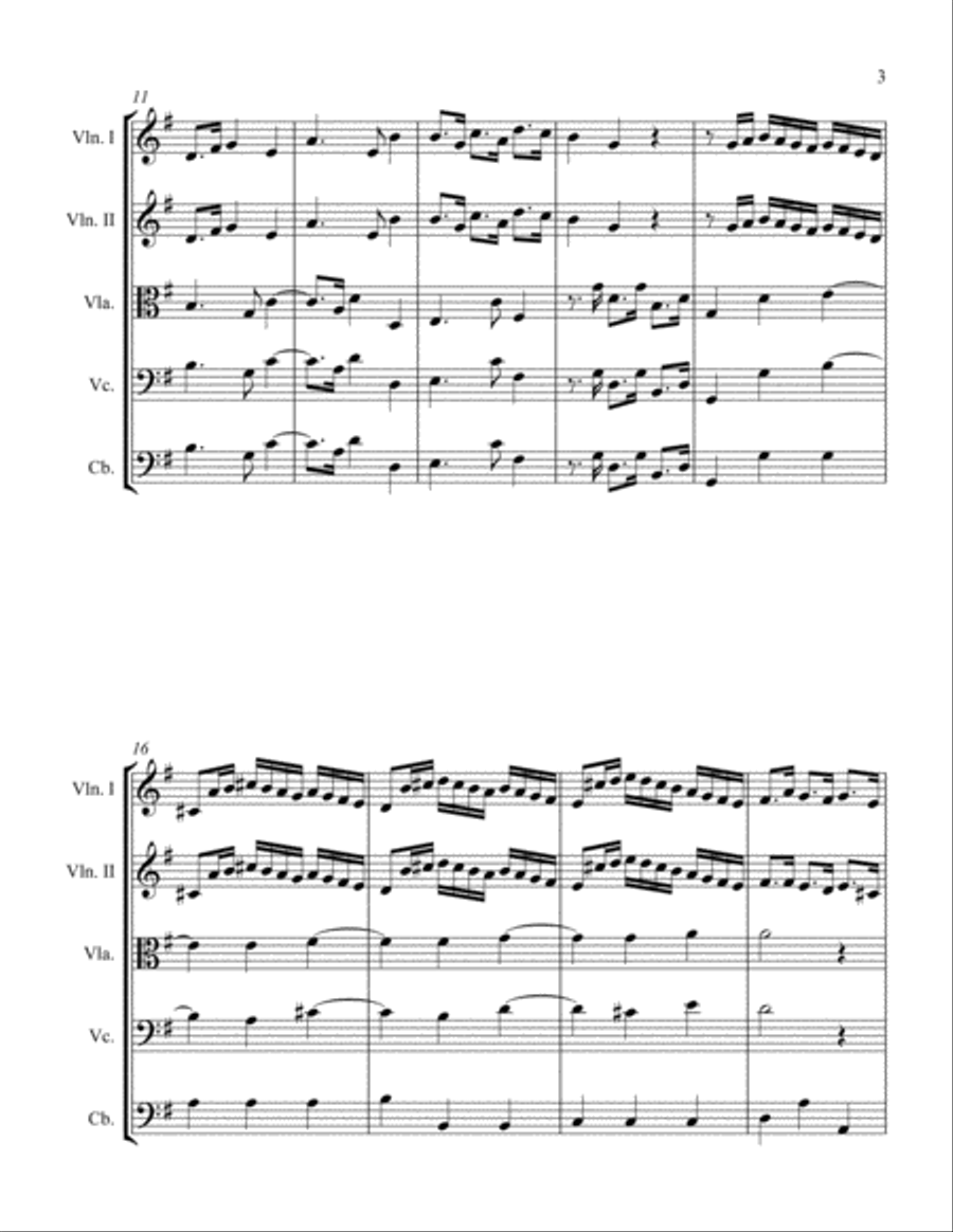 Harlequino String Orchestra scores gallery preview page 3