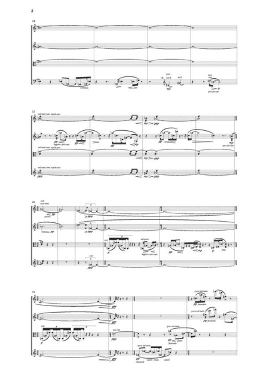 String Quartet No.2 - Perhaps Thus The End String Quartet scores gallery preview page 5