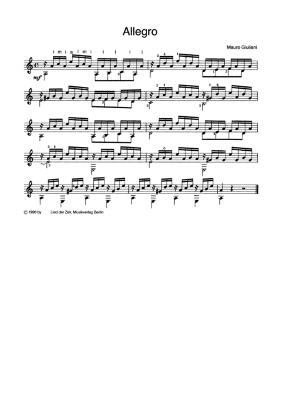 Allegro Electric Guitar scores gallery preview page 3