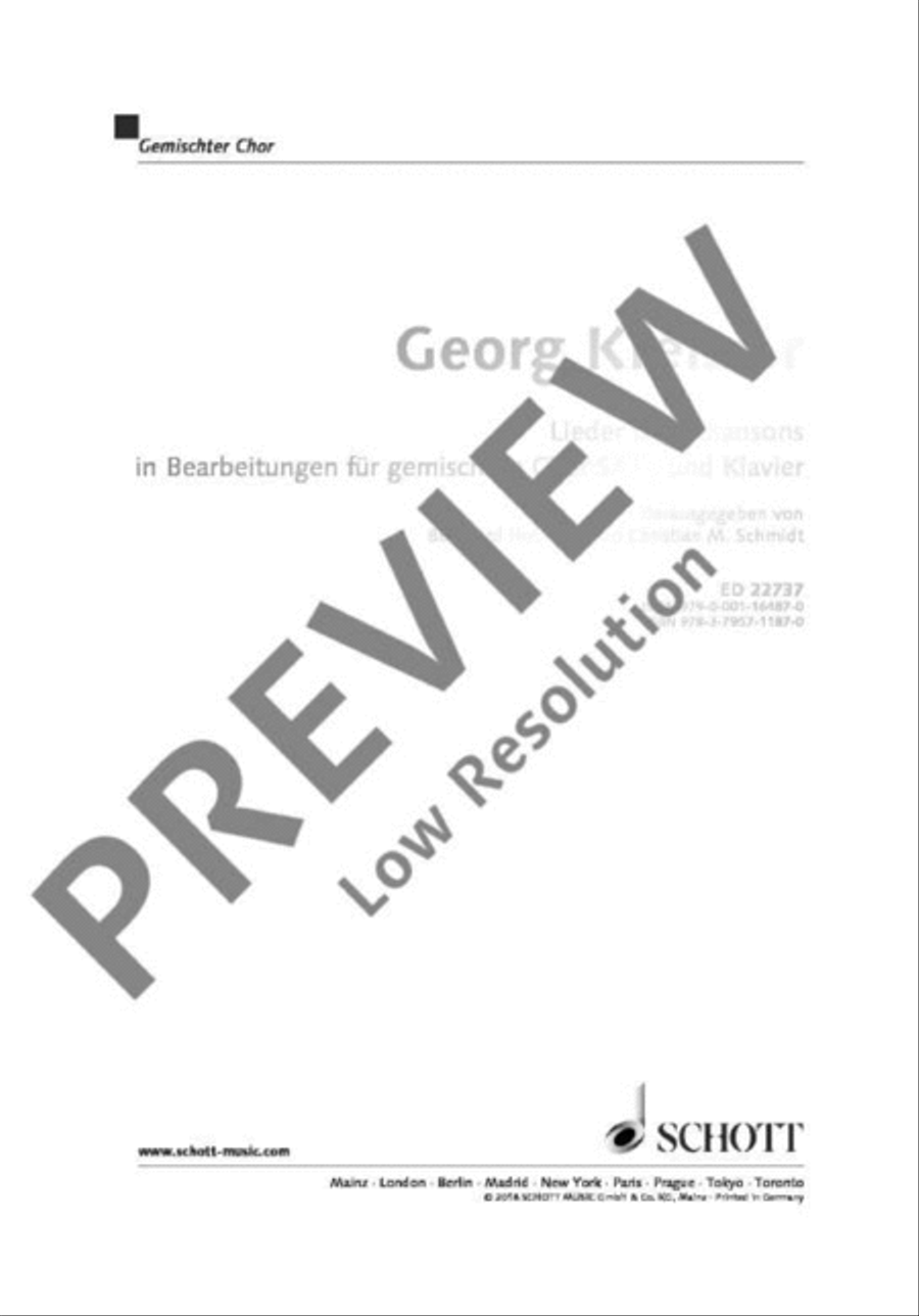 Georg Kreisler 4-Part scores gallery preview page 2