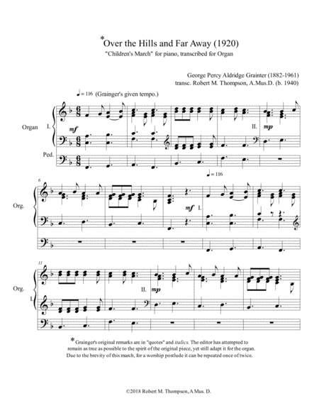 Children's March folk song arranged by Percy Grainger