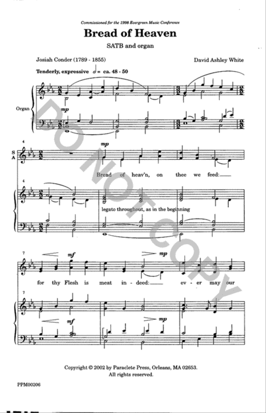 Bread of Heaven Bread of Heaven 4-Part scores gallery preview page 2