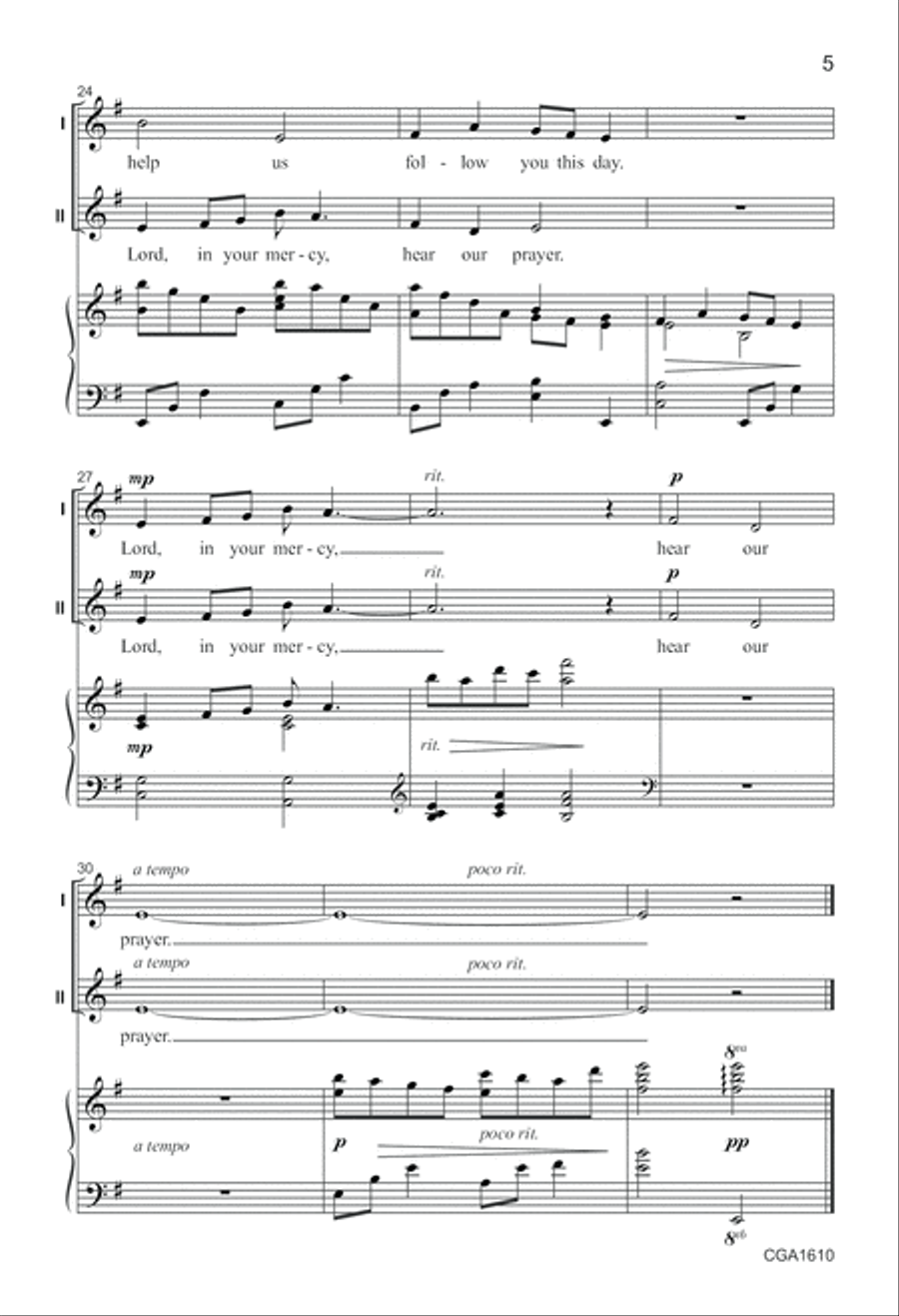 Hear Our Prayer: A Trilogy for Lent & Holy Week - Unison/Two-part Unison Choir scores gallery preview page 5