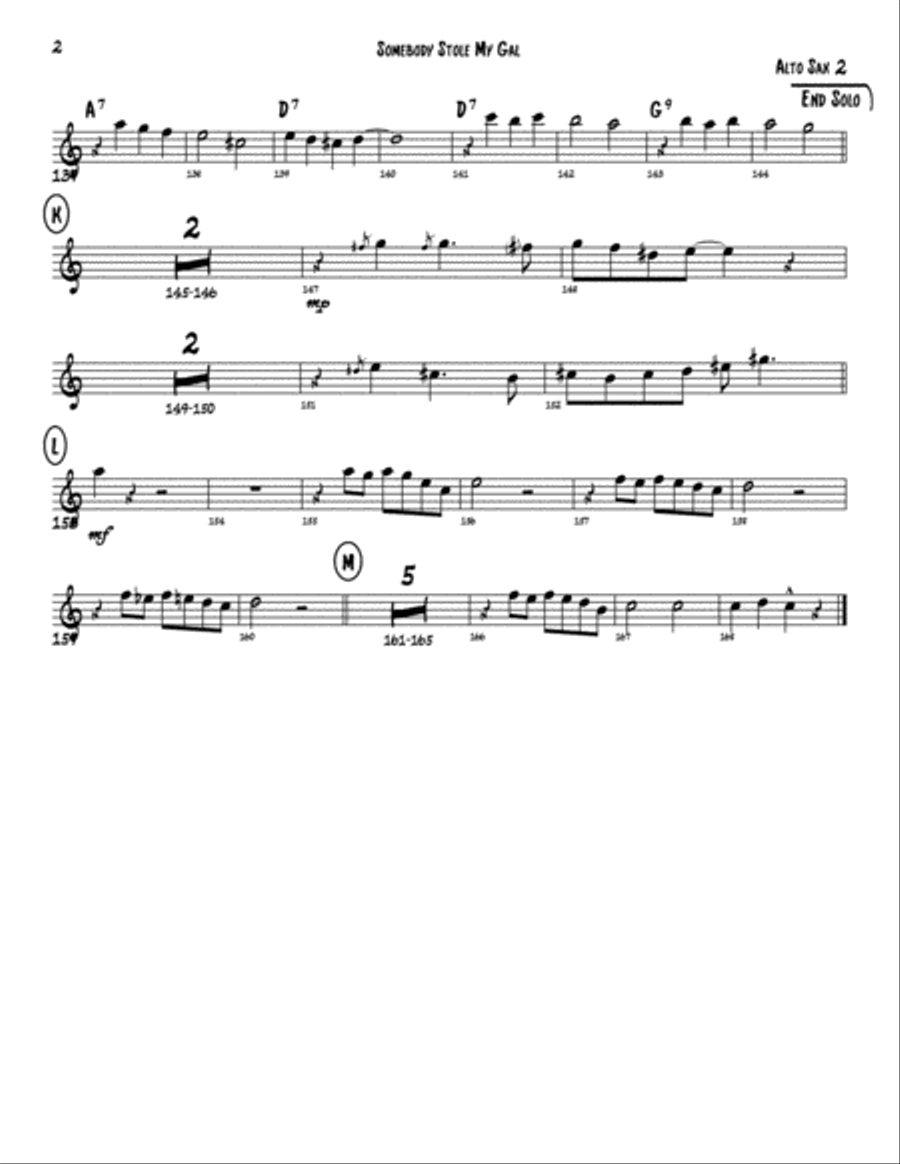 Somebody Stole My Gal - All Parts Jazz Ensemble scores gallery preview page 4