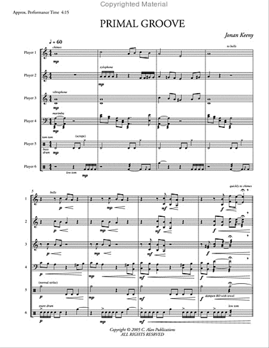 Primal Groove Primal Groove Percussion Ensemble scores gallery preview page 2