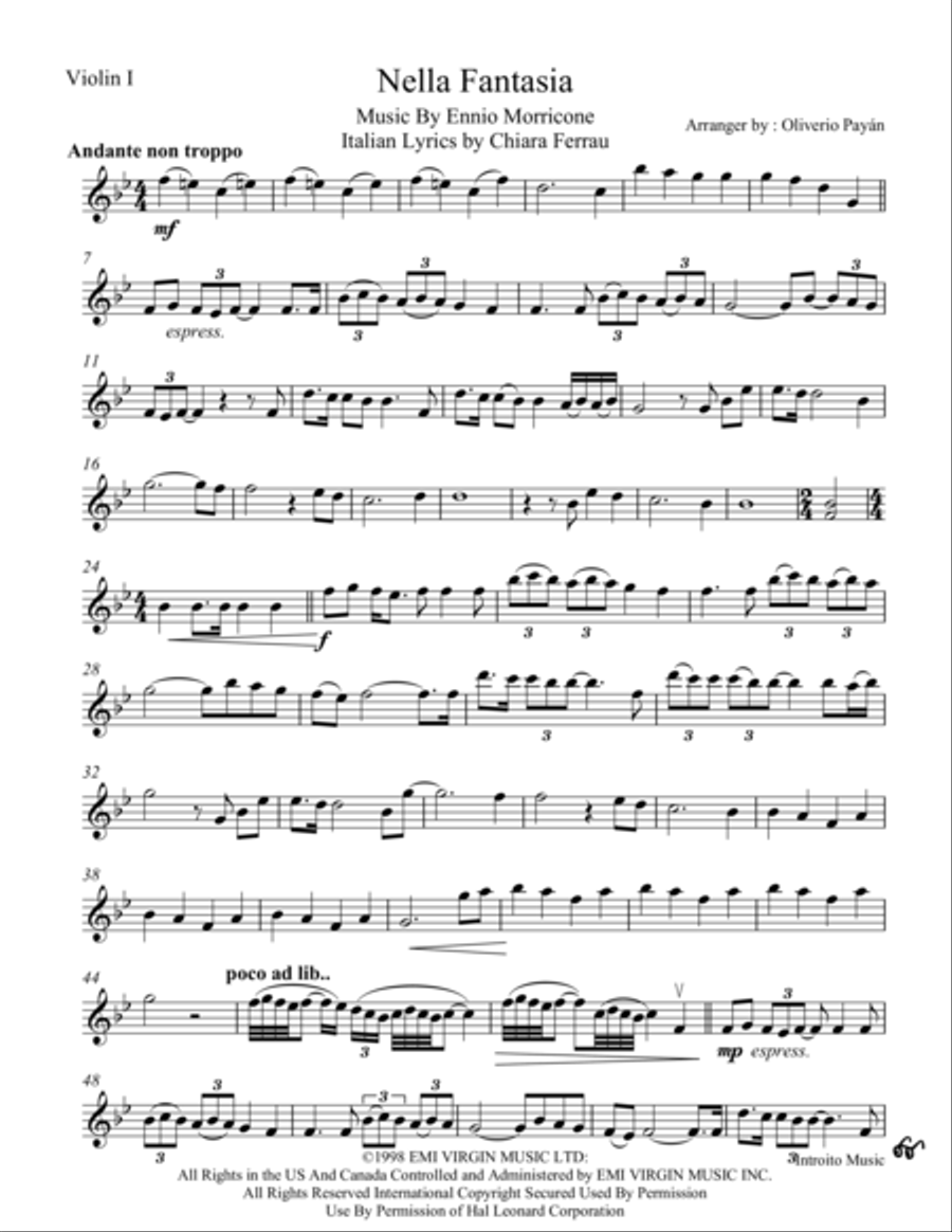 Nella Fantasia Nella Fantasia String Quartet scores gallery preview page 6